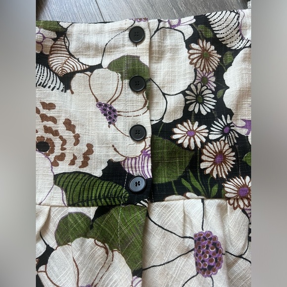 MAJE Loflower cropped organic cotton puff sleeve button down peplum top size 2/M - Picture 9 of 16